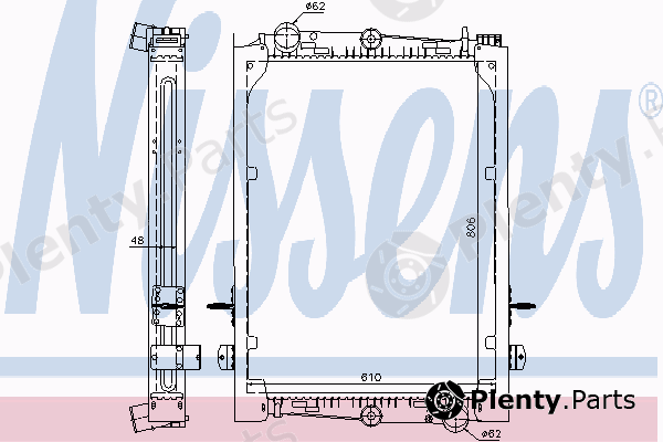  NISSENS part 61440A Radiator, engine cooling