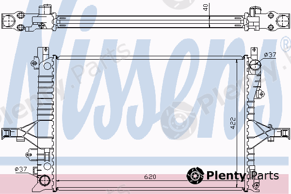  NISSENS part 65557A Radiator, engine cooling