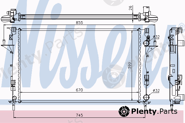 NISSENS part 63813 Radiator, engine cooling
