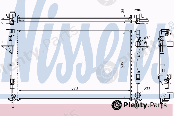  NISSENS part 63816 Radiator, engine cooling
