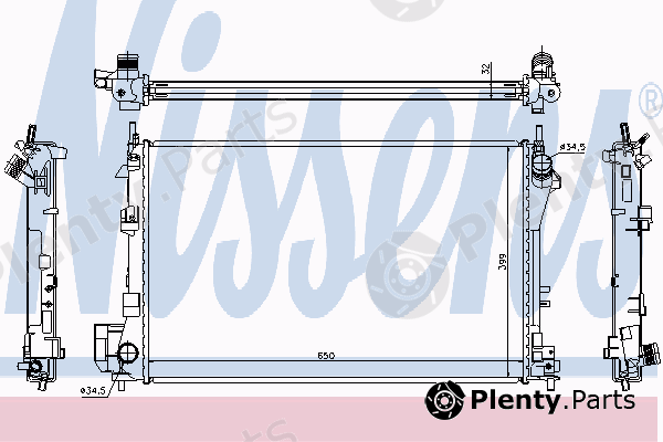  NISSENS part 63022A Radiator, engine cooling