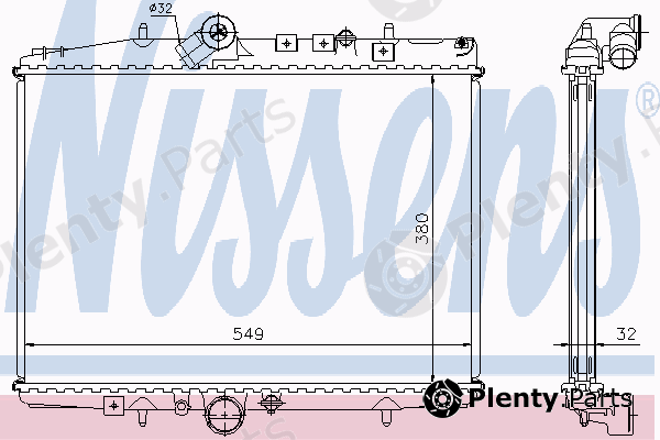  NISSENS part 61294A Radiator, engine cooling