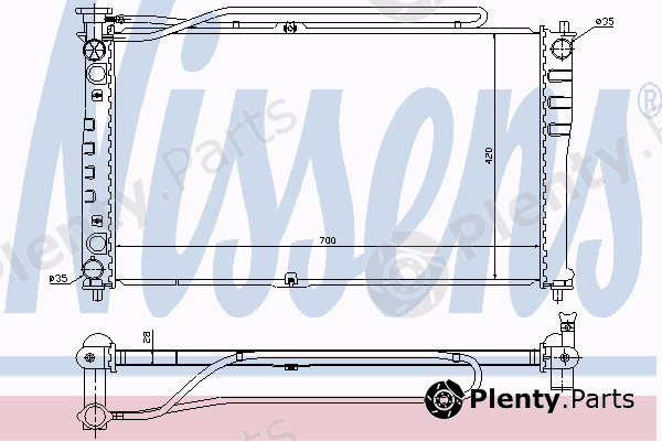  NISSENS part 66641 Radiator, engine cooling