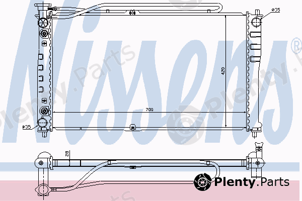  NISSENS part 66640 Radiator, engine cooling