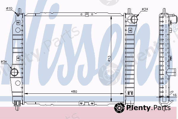  NISSENS part 61636 Radiator, engine cooling