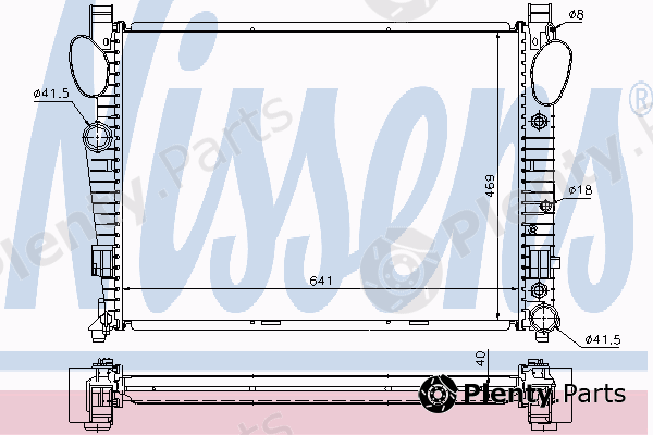  NISSENS part 62547A Radiator, engine cooling