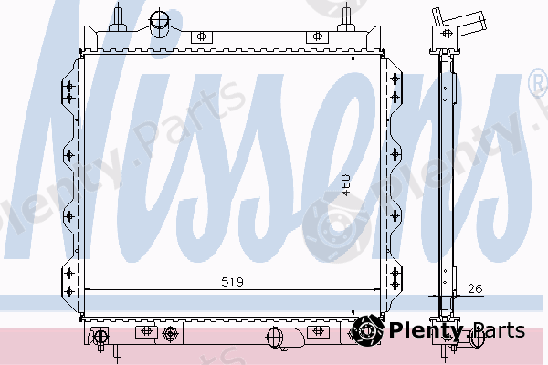  NISSENS part 61002 Radiator, engine cooling
