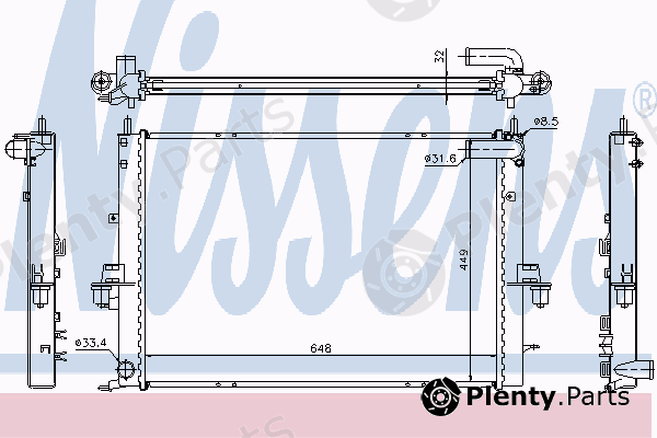  NISSENS part 64308A Radiator, engine cooling