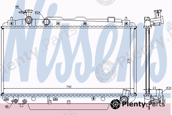  NISSENS part 64639A Radiator, engine cooling