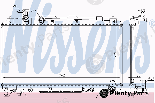  NISSENS part 64644A Radiator, engine cooling