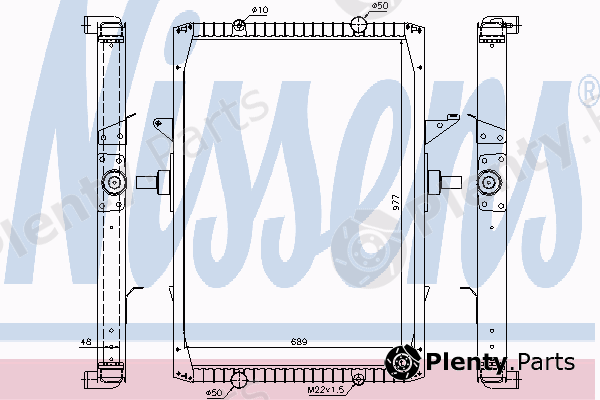  NISSENS part 63775A Radiator, engine cooling