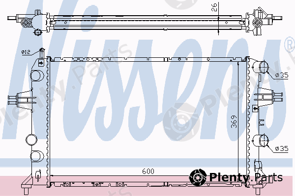  NISSENS part 63091A Radiator, engine cooling