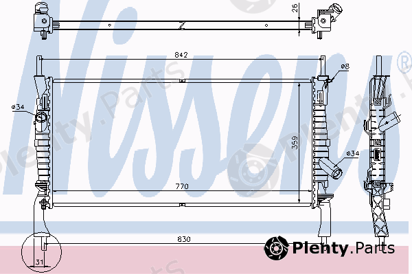  NISSENS part 69226 Radiator, engine cooling