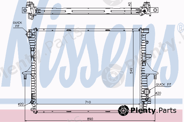  NISSENS part 65275A Radiator, engine cooling