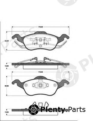  NK part 222551 Brake Pad Set, disc brake