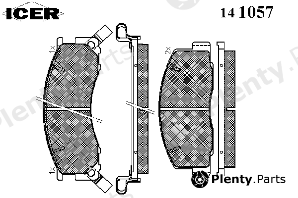  ICER part 141057 Brake Pad Set, disc brake