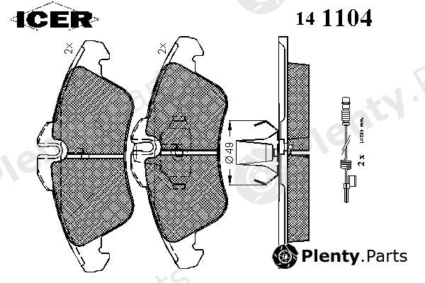  ICER part 141104 Brake Pad Set, disc brake