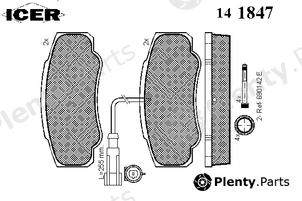  ICER part 141847 Brake Pad Set, disc brake