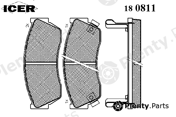  ICER part 180811 Brake Pad Set, disc brake
