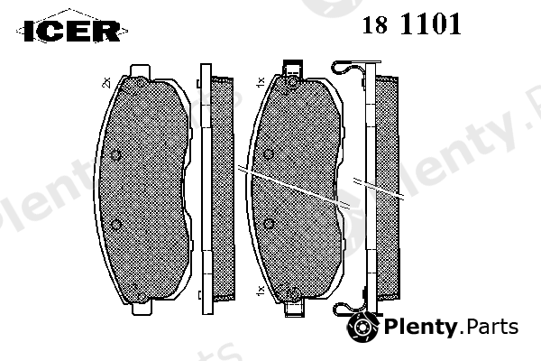  ICER part 181101 Brake Pad Set, disc brake