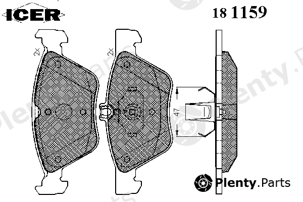  ICER part 181159 Brake Pad Set, disc brake