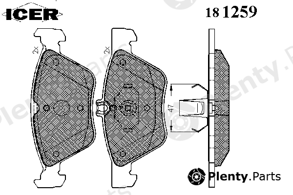  ICER part 181259 Brake Pad Set, disc brake