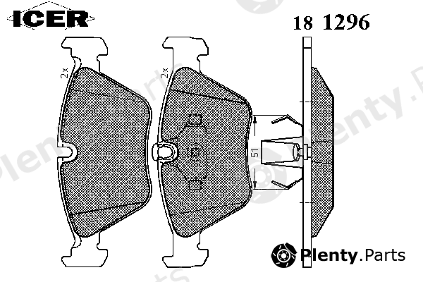  ICER part 181296 Brake Pad Set, disc brake