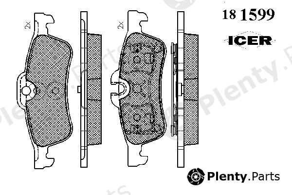  ICER part 181599 Brake Pad Set, disc brake