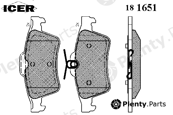  ICER part 181651 Brake Pad Set, disc brake