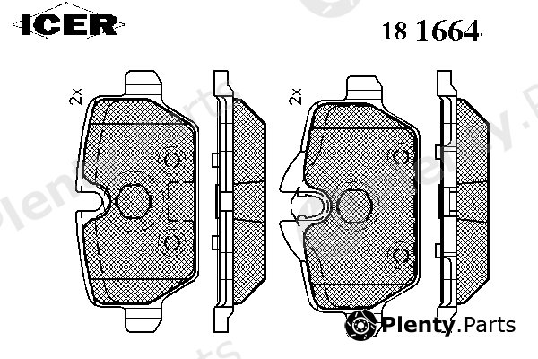  ICER part 181664 Brake Pad Set, disc brake