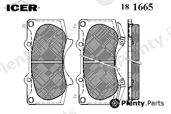  ICER part 181665 Brake Pad Set, disc brake