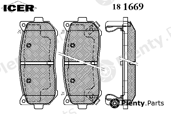  ICER part 181669 Brake Pad Set, disc brake
