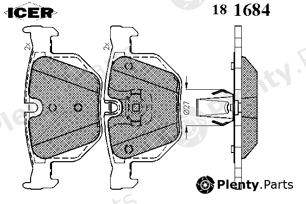  ICER part 181684 Brake Pad Set, disc brake