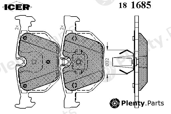  ICER part 181685 Brake Pad Set, disc brake