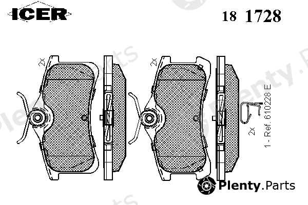  ICER part 181728 Brake Pad Set, disc brake