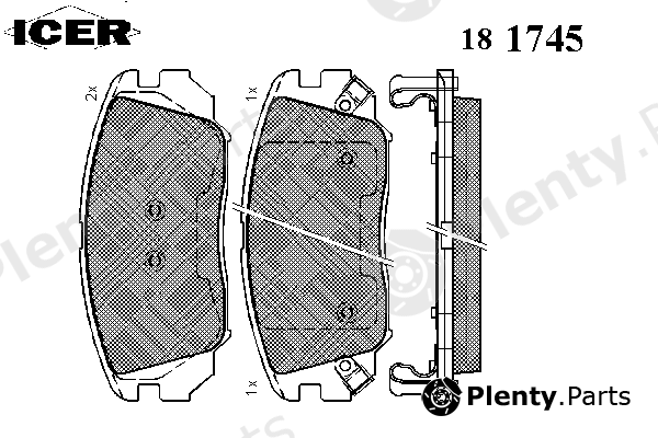  ICER part 181745 Brake Pad Set, disc brake