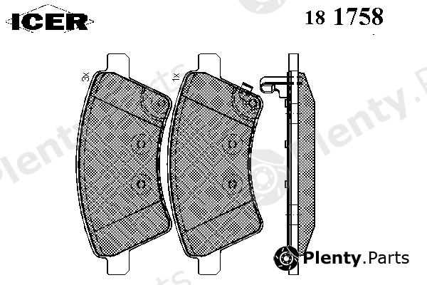  ICER part 181758 Brake Pad Set, disc brake