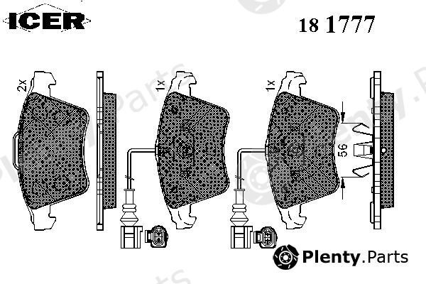  ICER part 181777 Brake Pad Set, disc brake