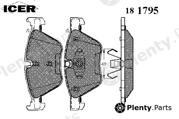  ICER part 181795 Brake Pad Set, disc brake