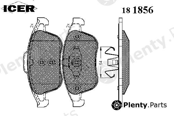  ICER part 181856 Brake Pad Set, disc brake