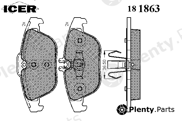  ICER part 181863 Brake Pad Set, disc brake
