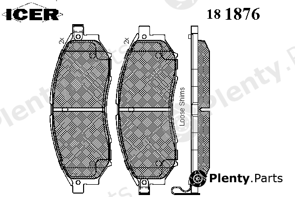 ICER part 181876 Brake Pad Set, disc brake