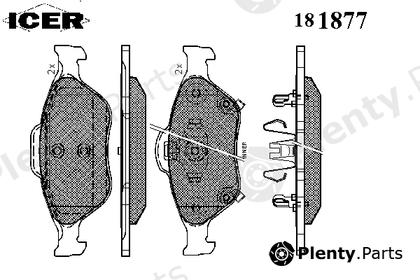  ICER part 181877 Brake Pad Set, disc brake