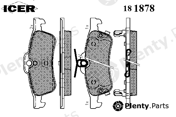  ICER part 181878 Brake Pad Set, disc brake
