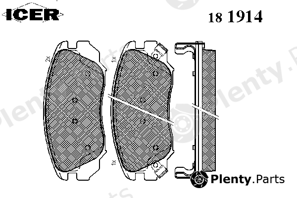  ICER part 181914 Brake Pad Set, disc brake