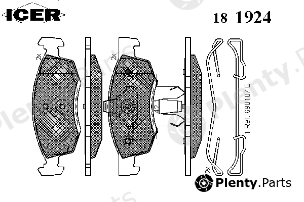  ICER part 181924 Brake Pad Set, disc brake