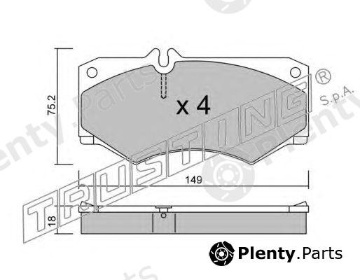  TRUSTING part 016.0 (0160) Brake Pad Set, disc brake