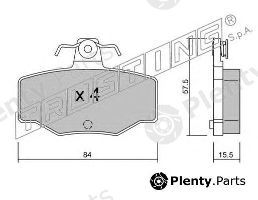  TRUSTING part 207.0 (2070) Brake Pad Set, disc brake