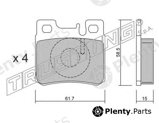  TRUSTING part 212.0 (2120) Brake Pad Set, disc brake
