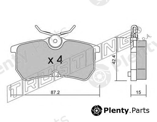  TRUSTING part 326.0 (3260) Brake Pad Set, disc brake
